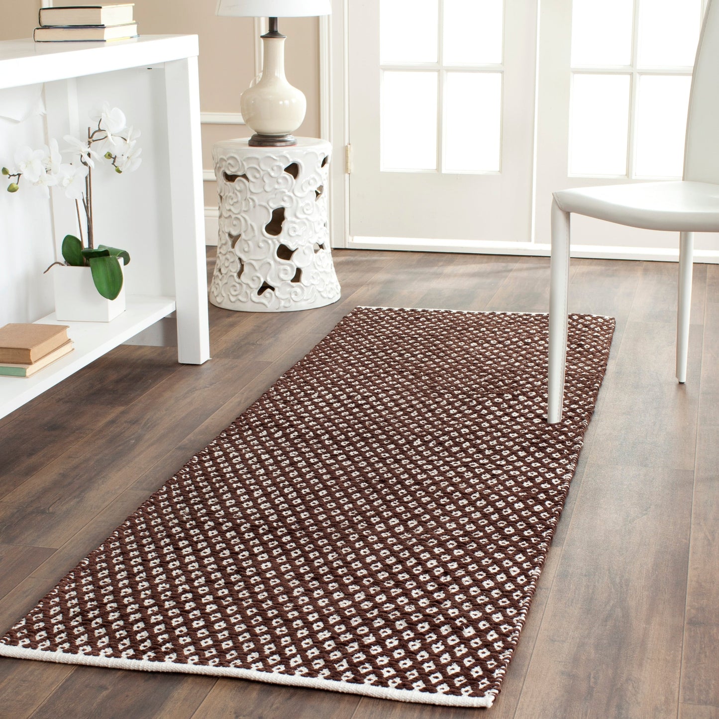 Tapis tissé plat en coton côtier Boston Shirine fait main SAFAVIEH
