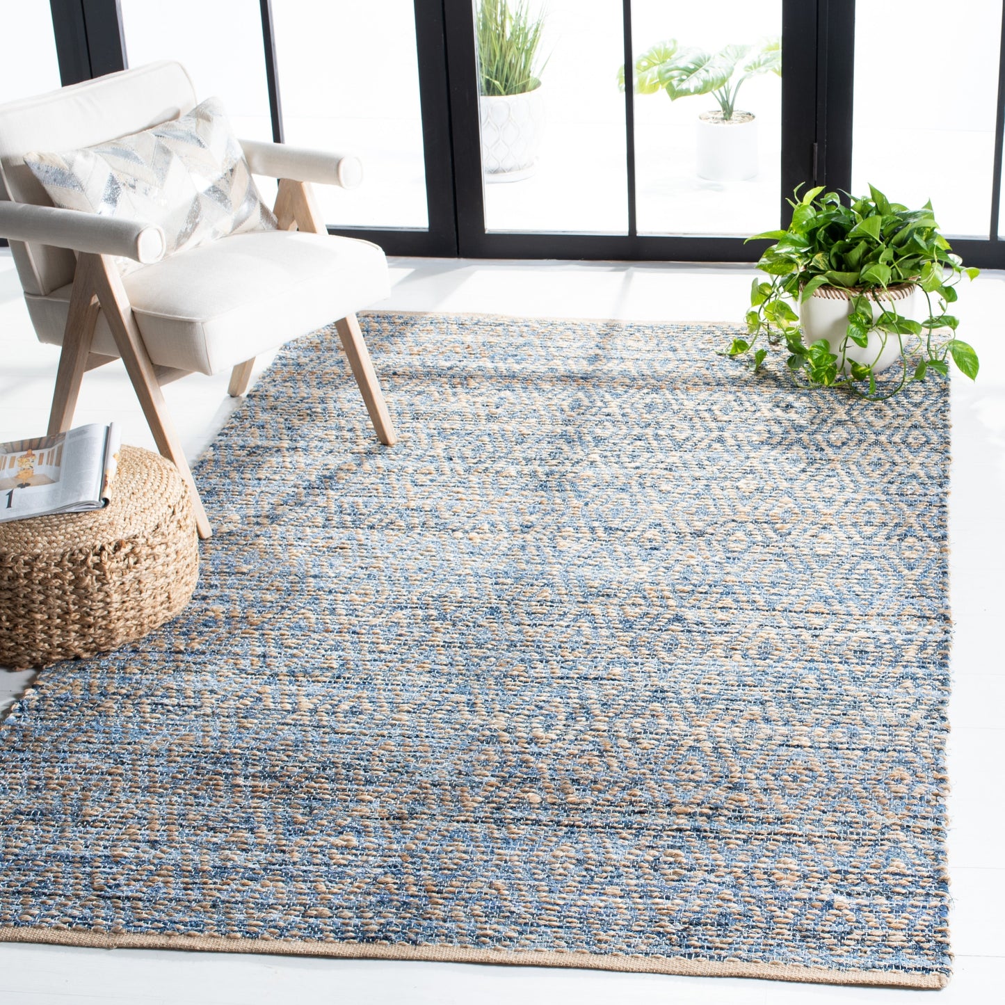 Tapis côtier en jute SAFAVIEH fait main, style Cape Cod Irenea