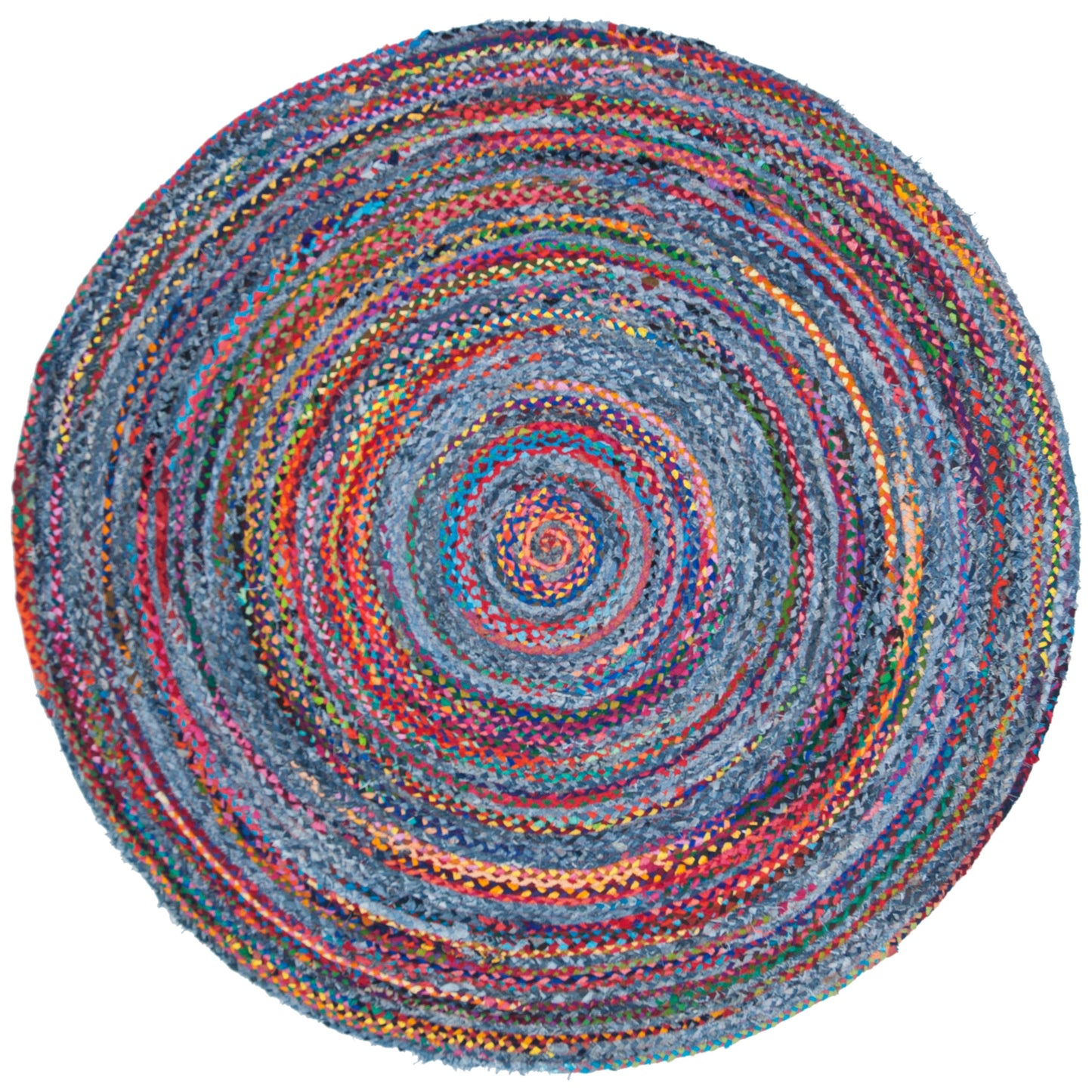 SAFAVIEH Cape Cod Zoritza Coastal Jute et Denim Fait Main