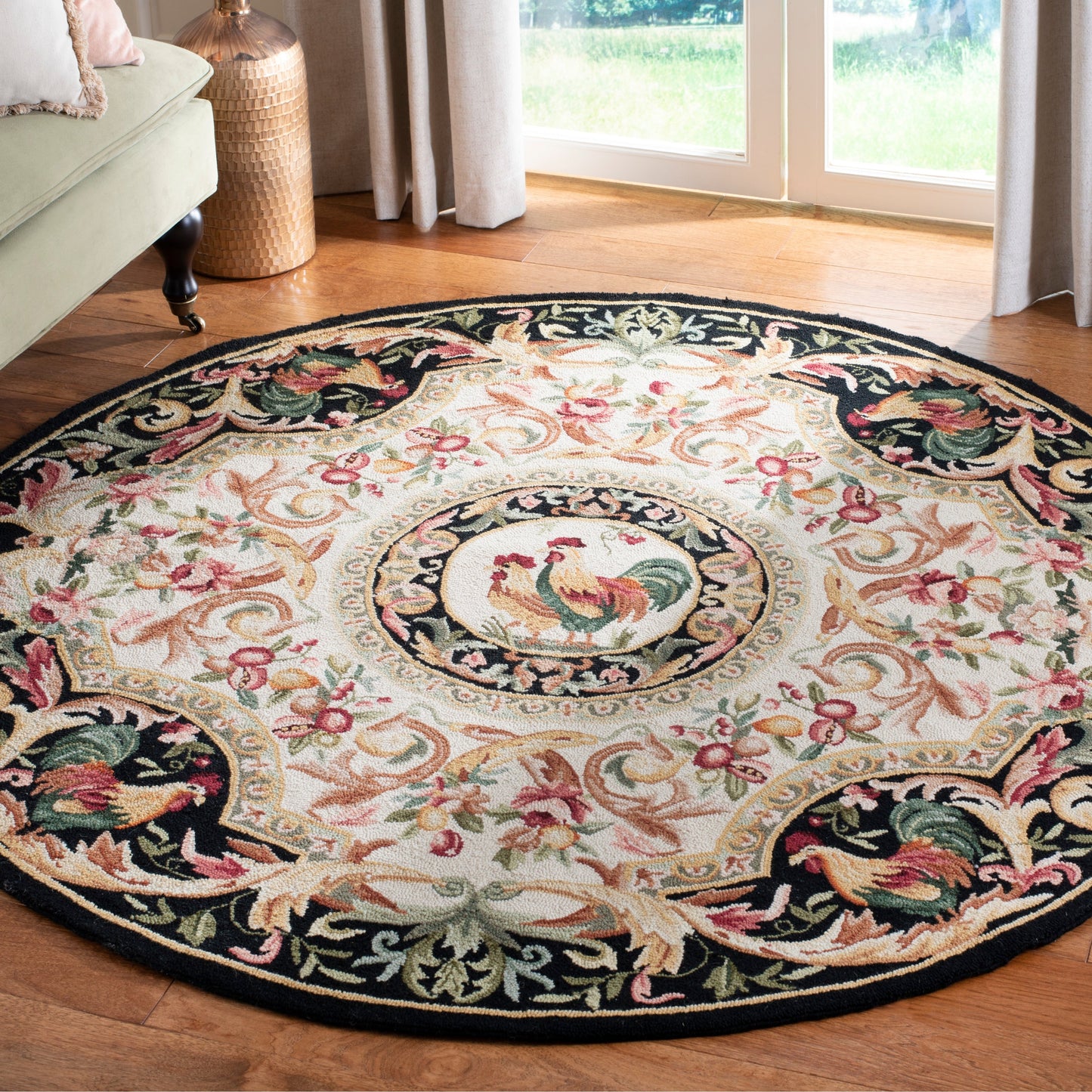Tapis en laine fait main Chelsea Anni French Country Rooster de SAFAVIEH
