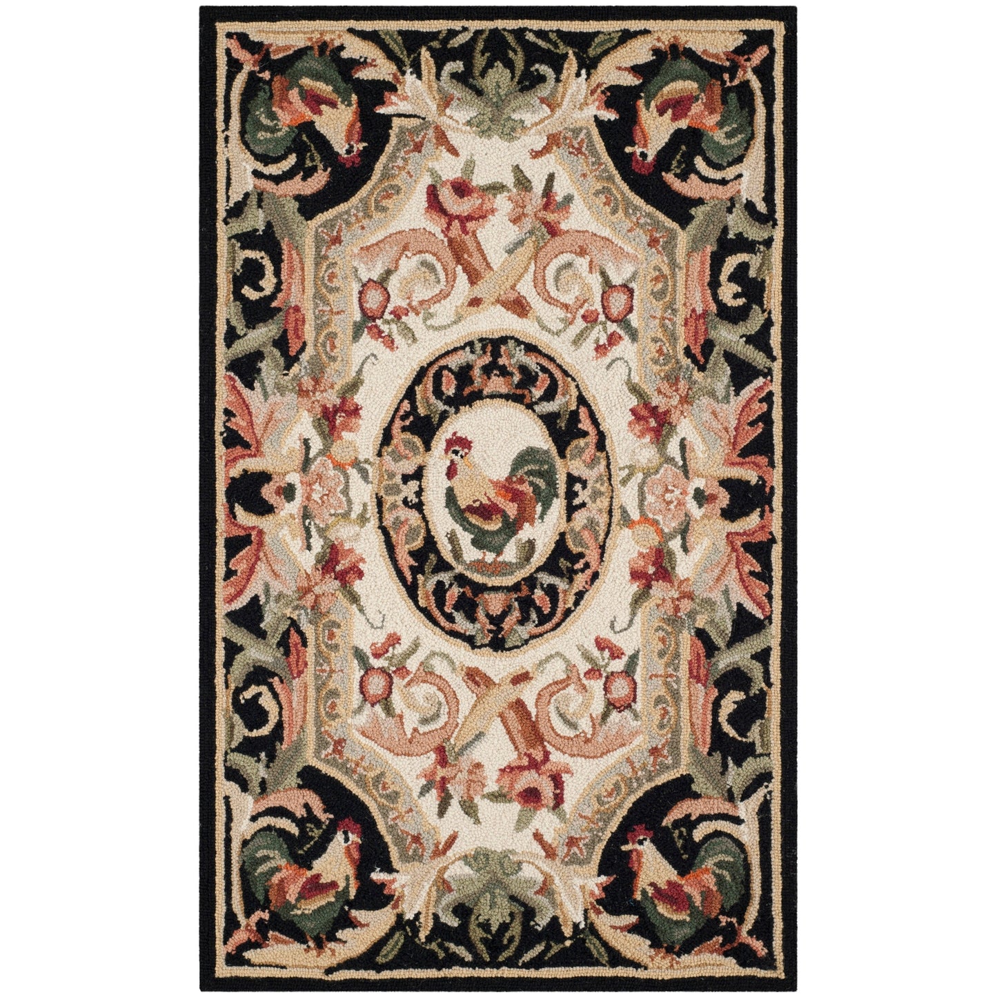 Tapis en laine fait main Chelsea Anni French Country Rooster de SAFAVIEH