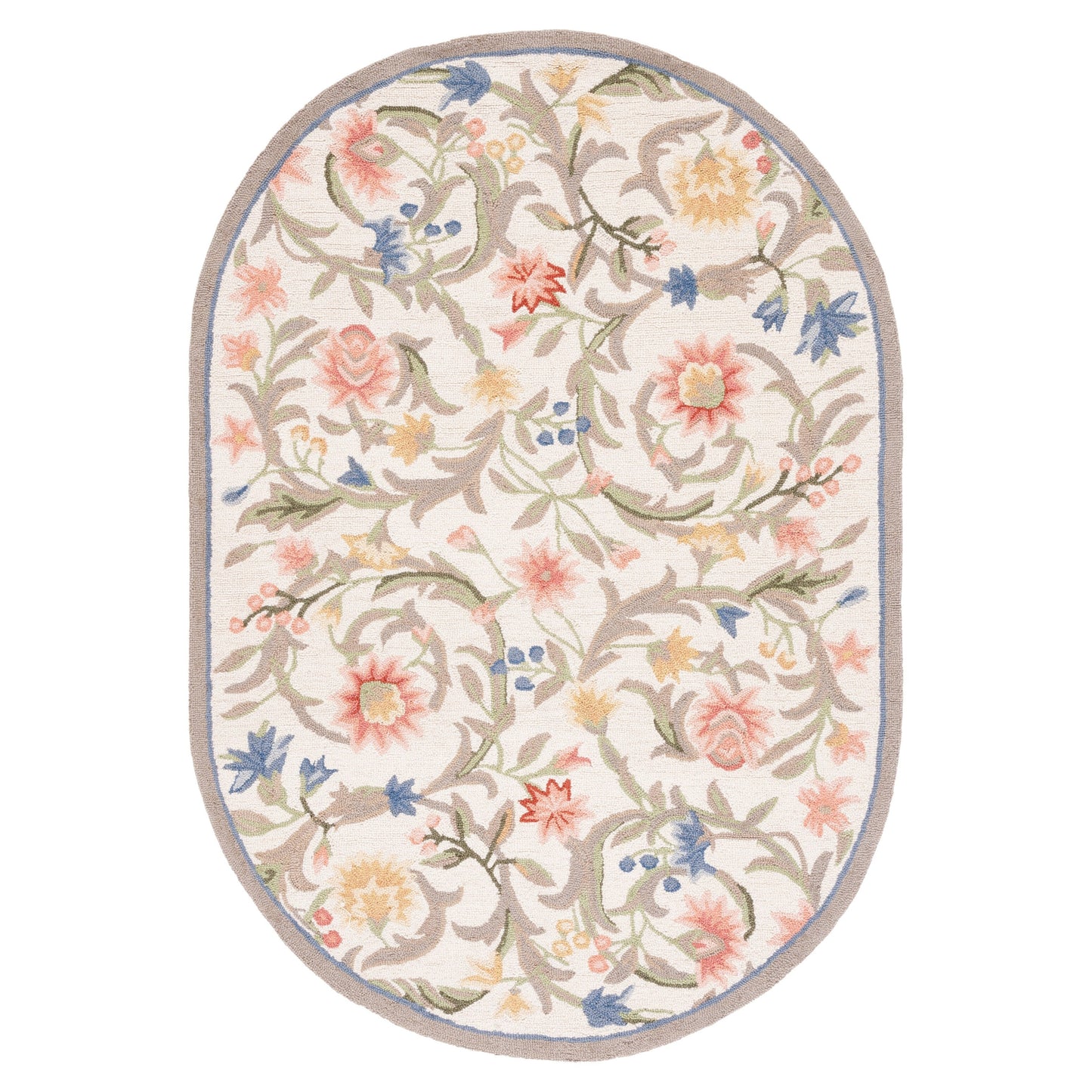 SAFAVIEH Fait Main Chelsea Jacomine French Country Floral Scroll Laine