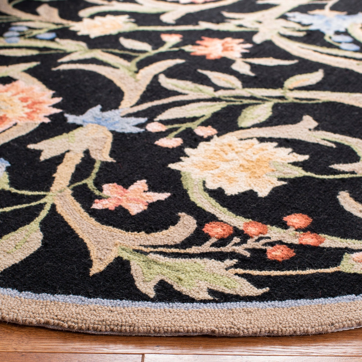 SAFAVIEH Fait Main Chelsea Jacomine French Country Floral Scroll Laine