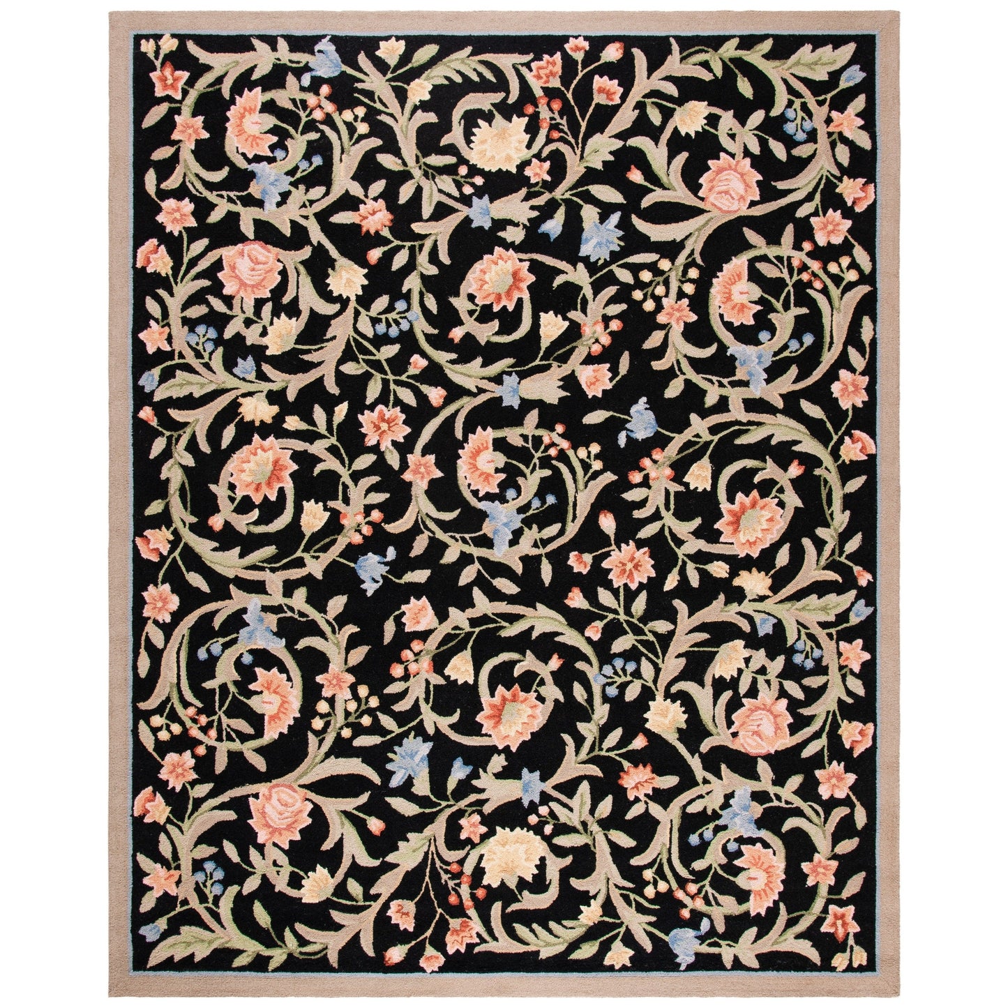 SAFAVIEH Fait Main Chelsea Jacomine French Country Floral Scroll Laine