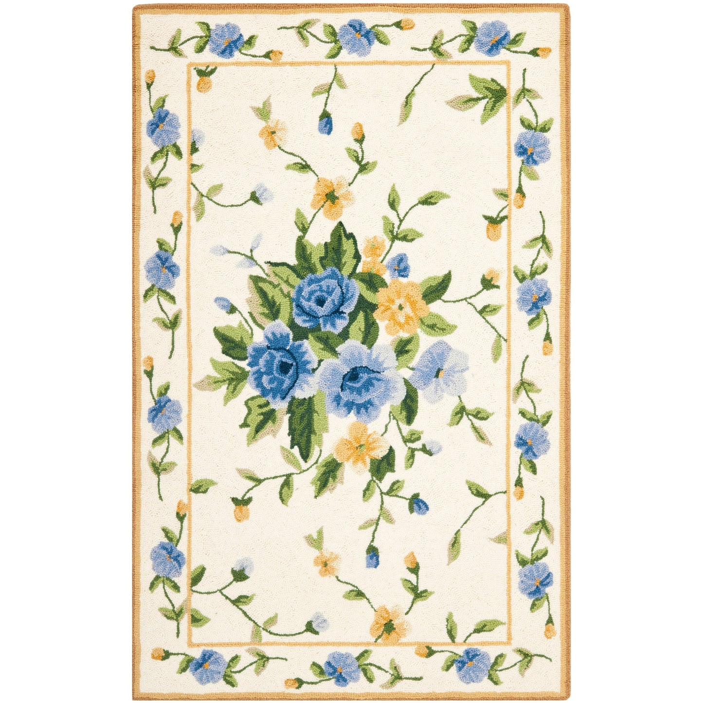 SAFAVIEH Fait Main Chelsea Jacomine French Country Floral Scroll Laine