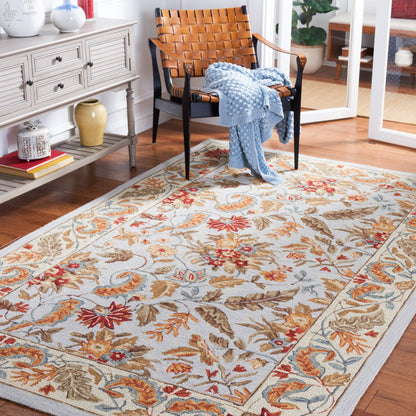 Tapis en laine floral fait main Chelsea Malda de style campagnard français SAFAVIEH