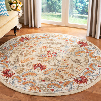 Tapis en laine floral fait main Chelsea Malda de style campagnard français SAFAVIEH