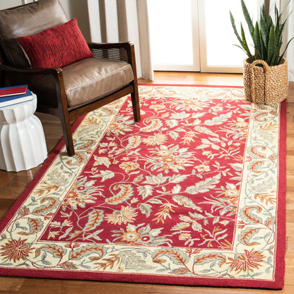 Tapis en laine floral fait main Chelsea Malda de style campagnard français SAFAVIEH