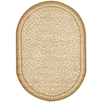 Tapis de jardin solaire Chelsea fait main en laine léopard de style campagnard français SAFAVIEH