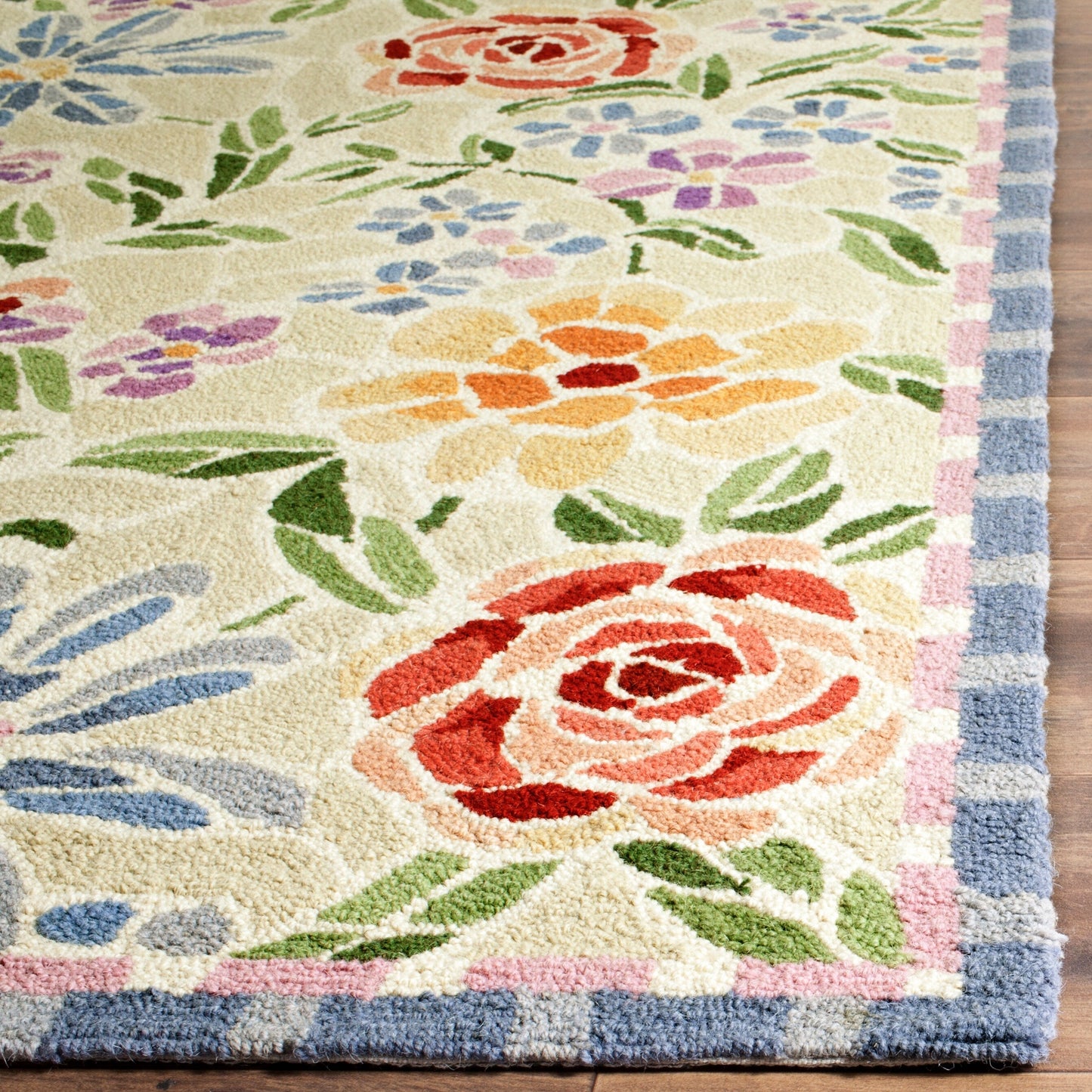 Tapis en laine floral Chelsea Sprig fait main SAFAVIEH