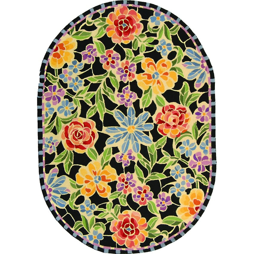 Tapis en laine floral Chelsea Sprig fait main SAFAVIEH