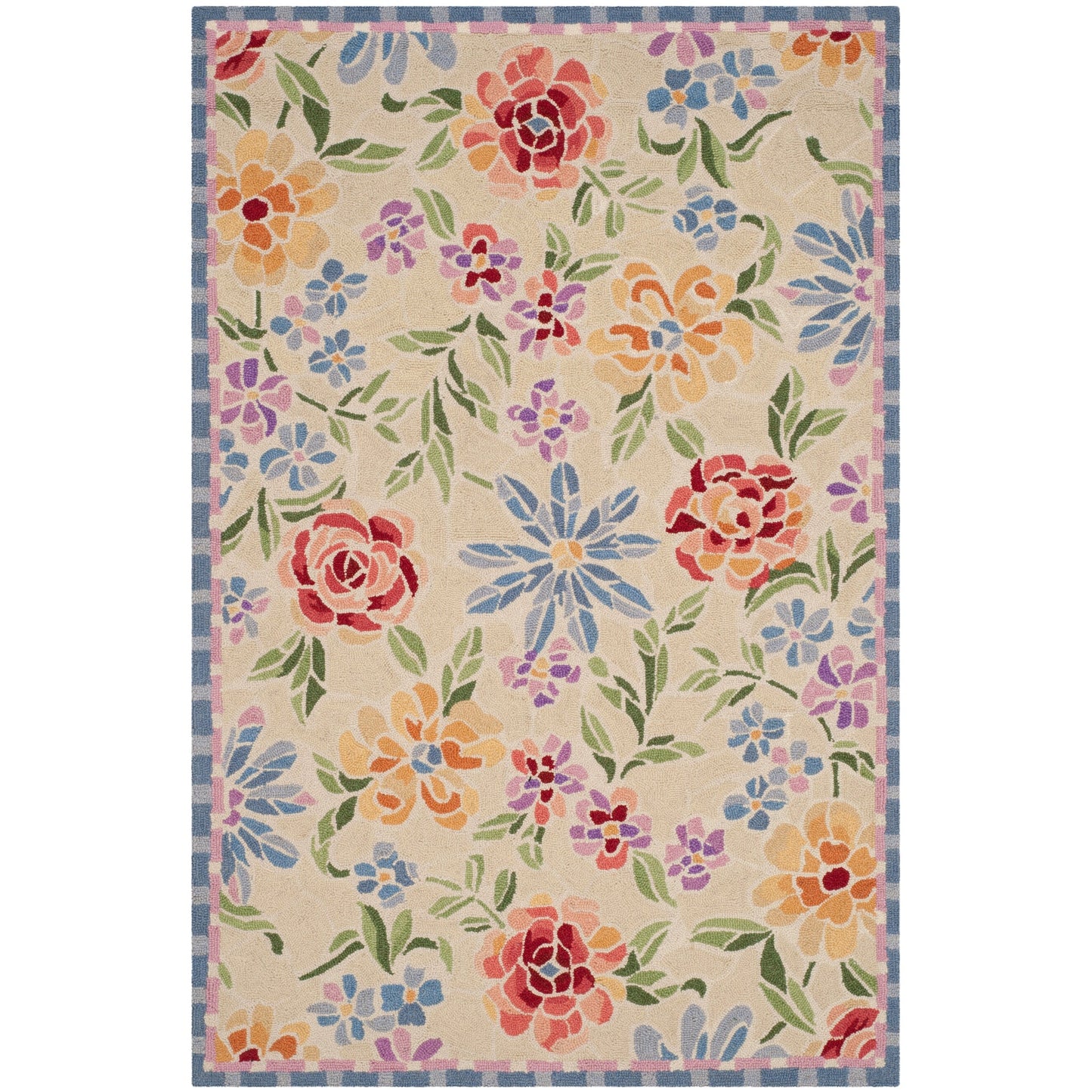 Tapis en laine floral Chelsea Sprig fait main SAFAVIEH