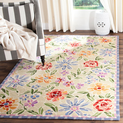 Tapis en laine floral Chelsea Sprig fait main SAFAVIEH