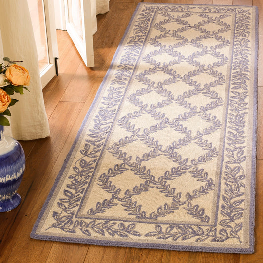 Tapis en laine SAFAVIEH Chelsea Sunstripe Trellis fait main, style campagne française