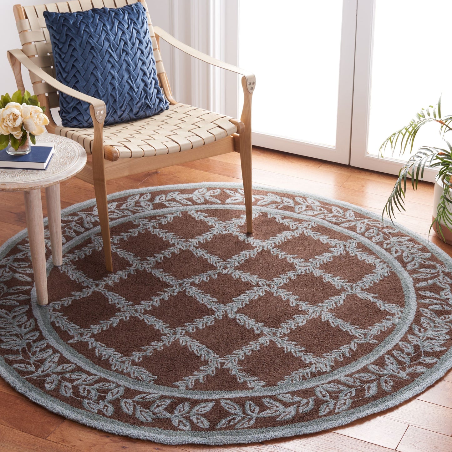 Tapis en laine SAFAVIEH Chelsea Sunstripe Trellis fait main, style campagne française