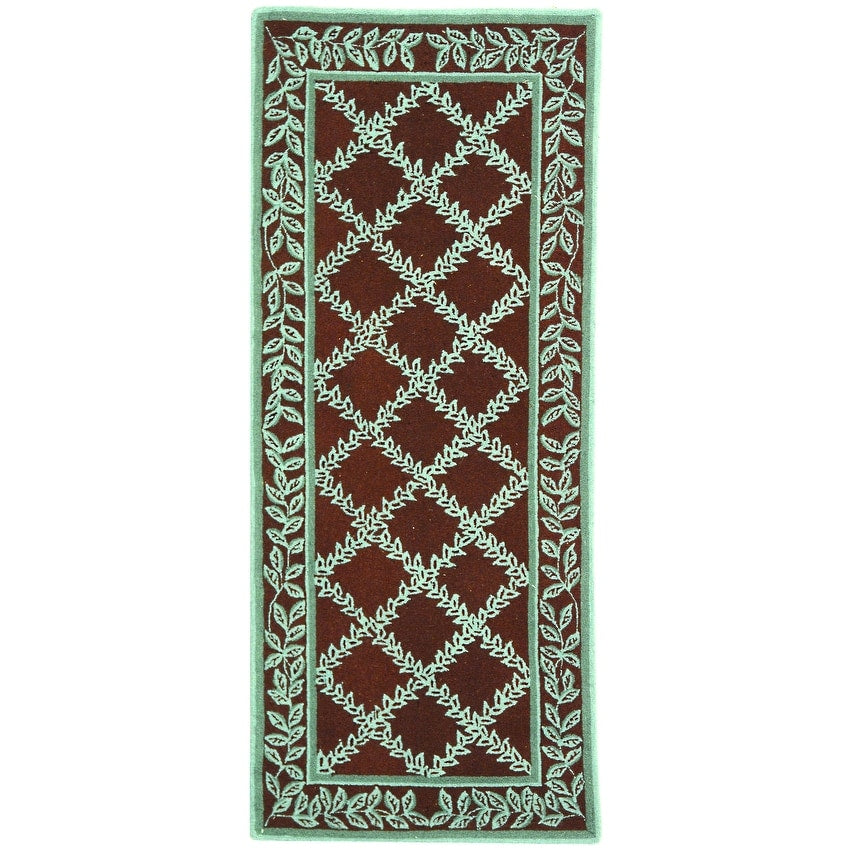 Tapis en laine SAFAVIEH Chelsea Sunstripe Trellis fait main, style campagne française