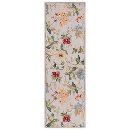 Tapis en laine SAFAVIEH fait main Chelsea Yauhenia à motif floral de style campagnard français