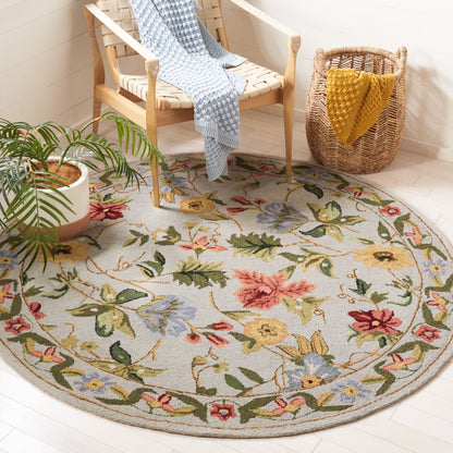 Tapis en laine SAFAVIEH fait main Chelsea Yauhenia à motif floral de style campagnard français