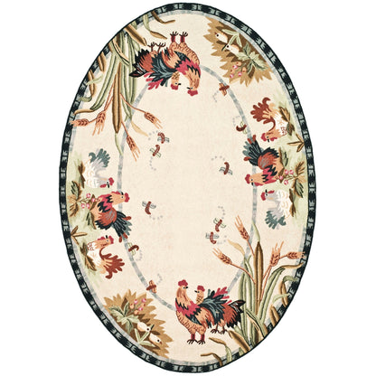 Tapis en laine fait main Chelsea Yauheniya de style coq de campagne française SAFAVIEH