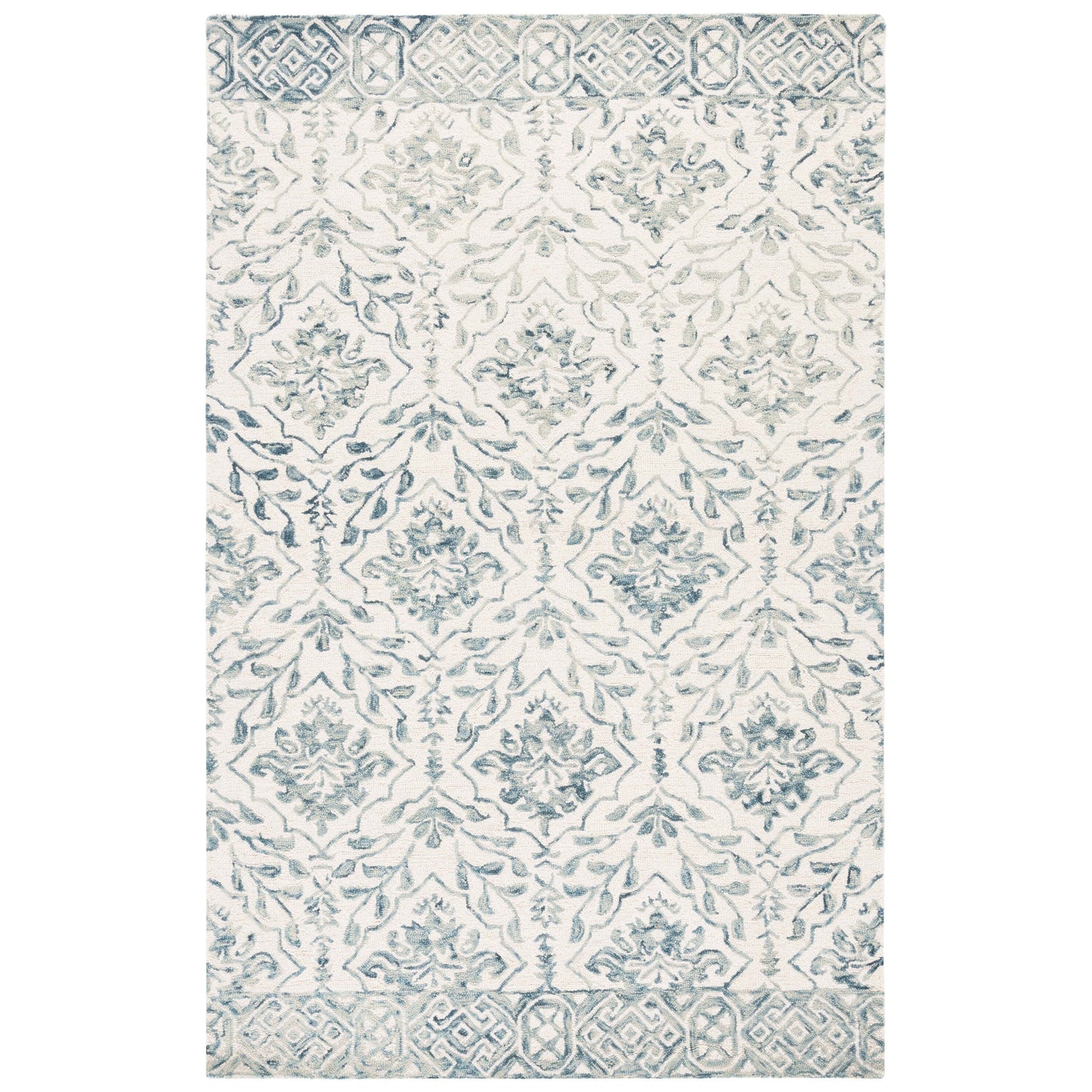 Tapis en laine florale Elvedina fait main SAFAVIEH, teint par immersion