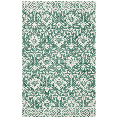 Tapis en laine florale Elvedina fait main SAFAVIEH, teint par immersion