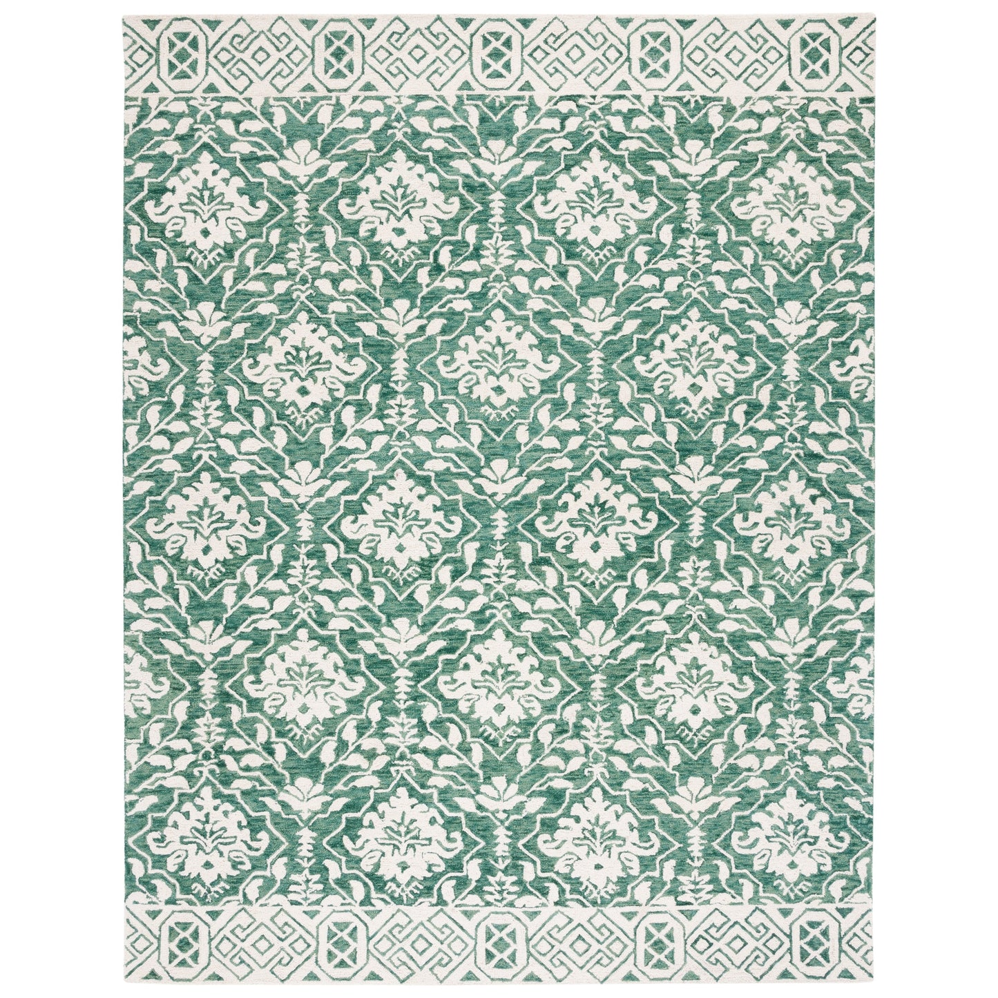 Tapis en laine florale Elvedina fait main SAFAVIEH, teint par immersion