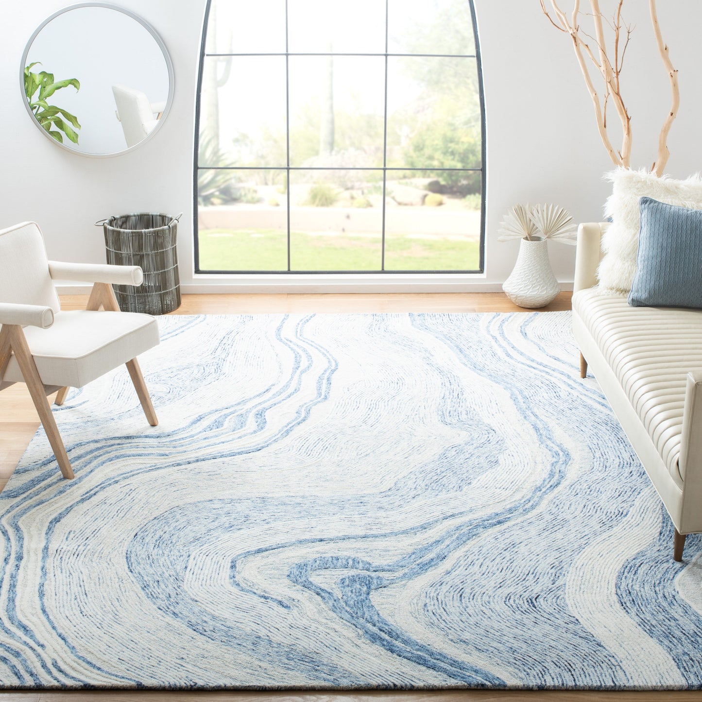 Tapis en laine abstrait moderne Klari de Fifth Avenue fait main SAFAVIEH