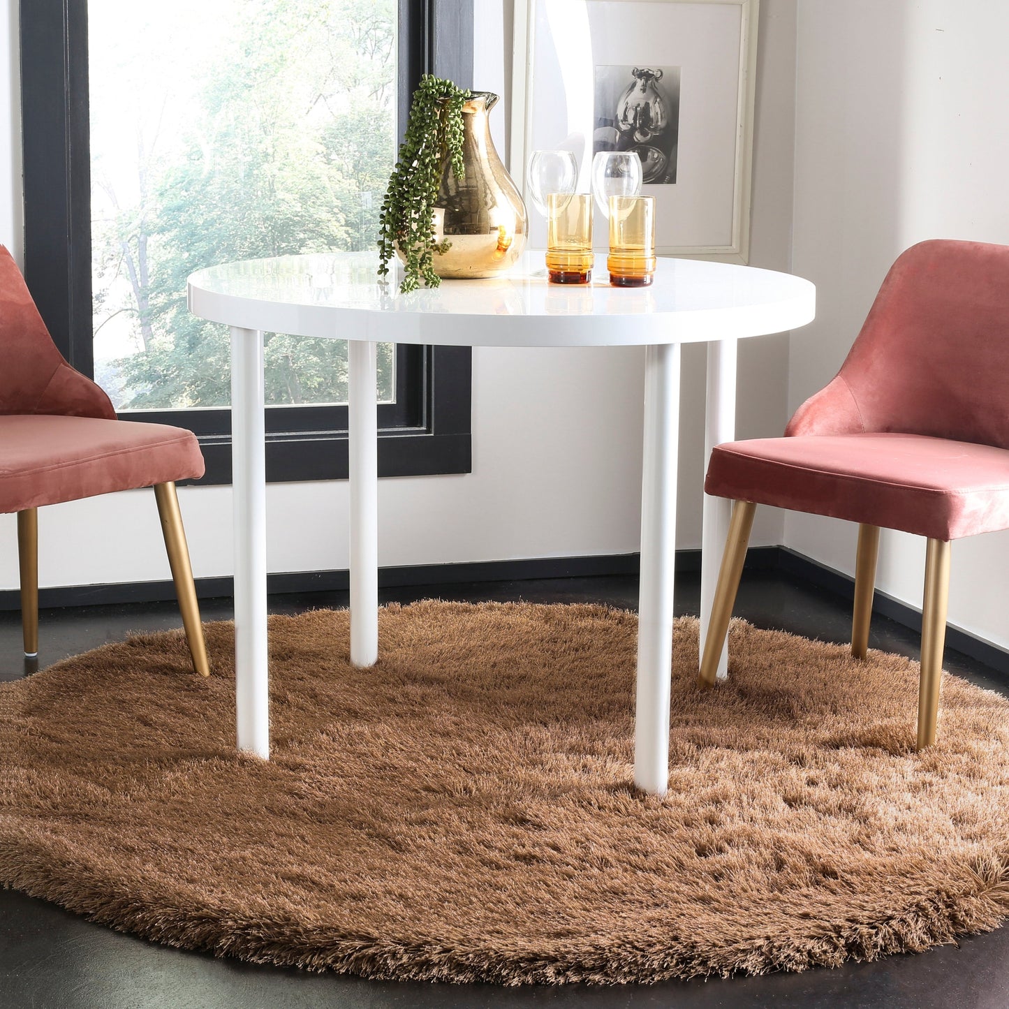 Tapis Fiona Shag Djenka fait main SAFAVIEH de 3 pouces d'épaisseur