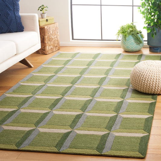 Tapis en laine fait main SAFAVIEH Genre Hikariko, style moderne du milieu du siècle