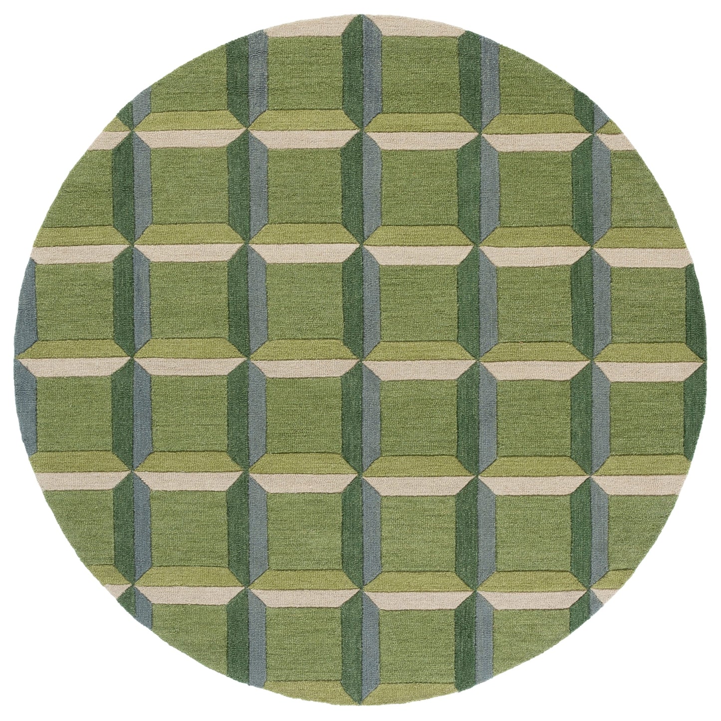 Tapis en laine fait main SAFAVIEH Genre Hikariko, style moderne du milieu du siècle