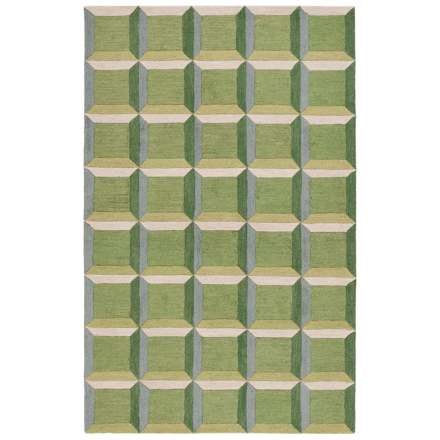 Tapis en laine fait main SAFAVIEH Genre Hikariko, style moderne du milieu du siècle