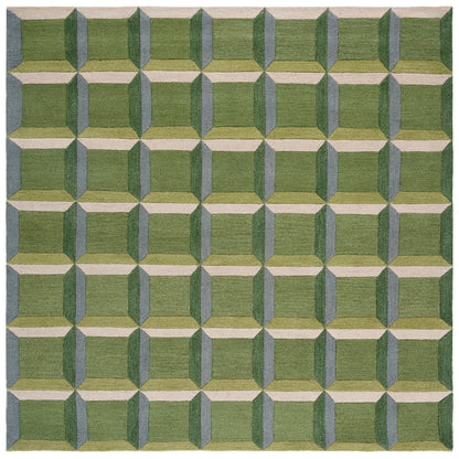 Tapis en laine fait main SAFAVIEH Genre Hikariko, style moderne du milieu du siècle