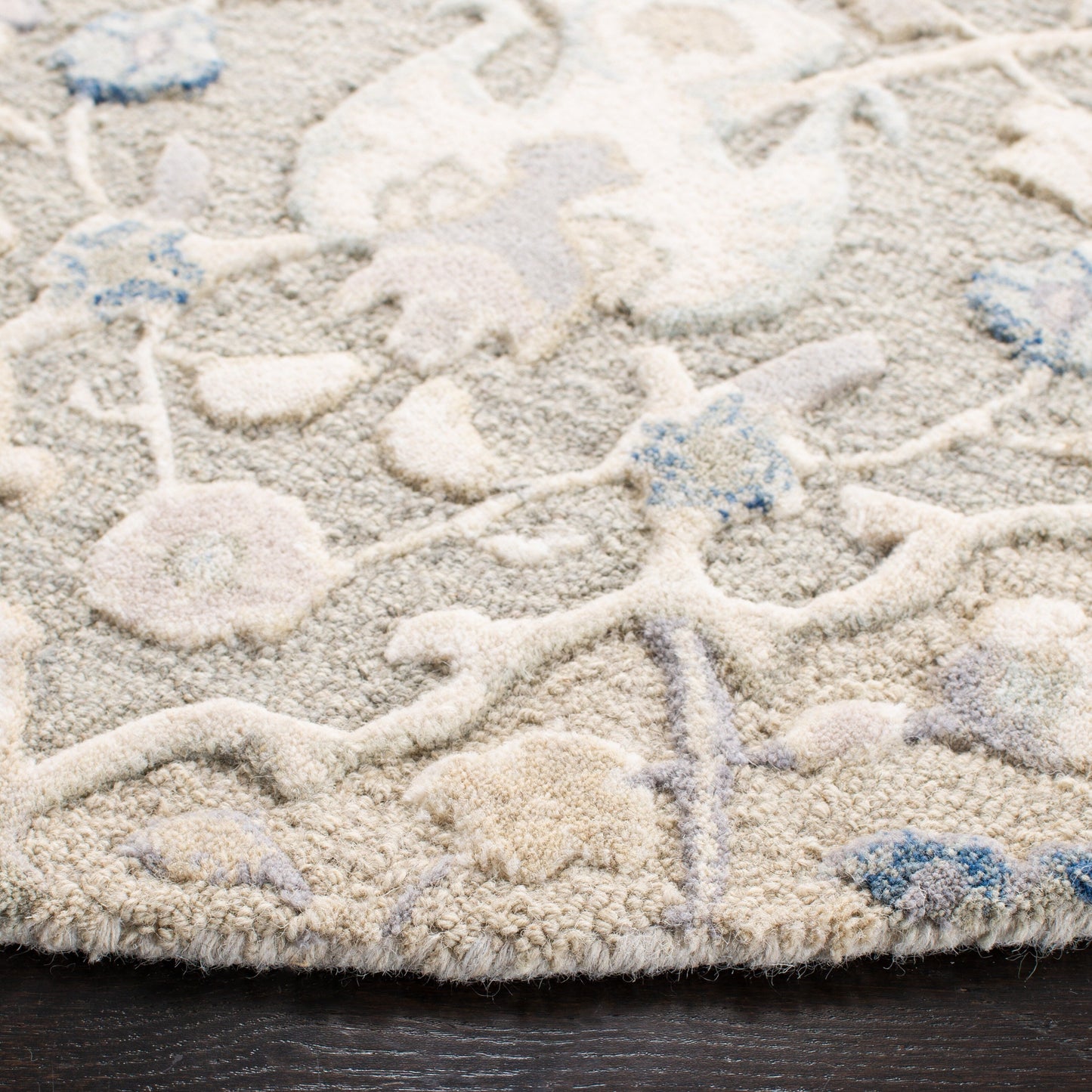Tapis en laine imprimé floral glamour fait main SAFAVIEH