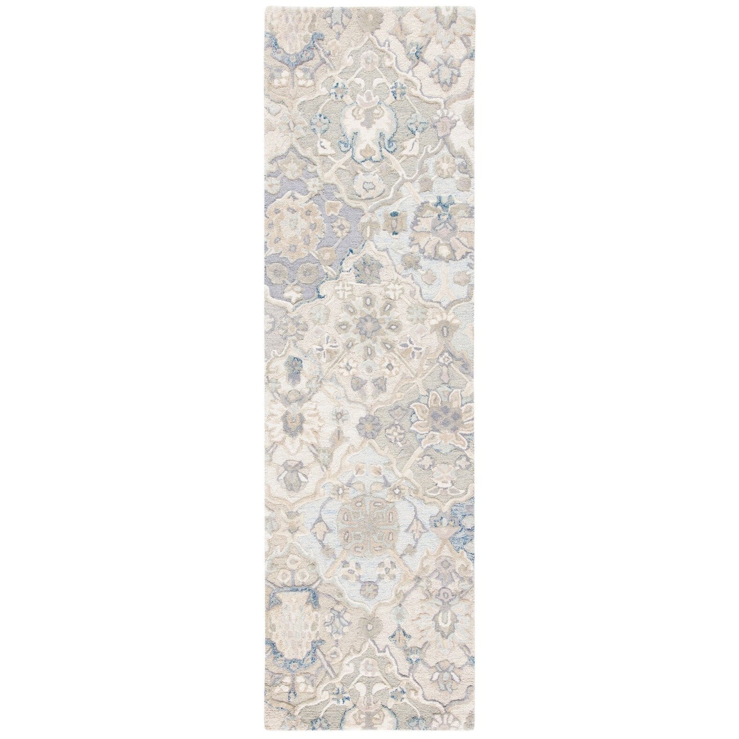 Tapis en laine imprimé floral glamour fait main SAFAVIEH