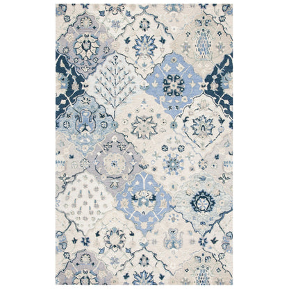 Tapis en laine imprimé floral glamour fait main SAFAVIEH