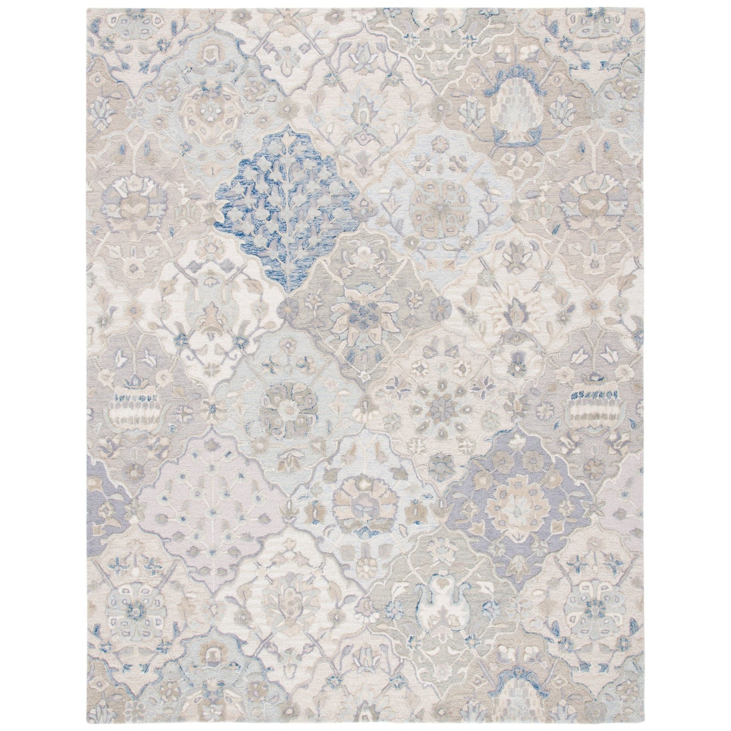 Tapis en laine imprimé floral glamour fait main SAFAVIEH