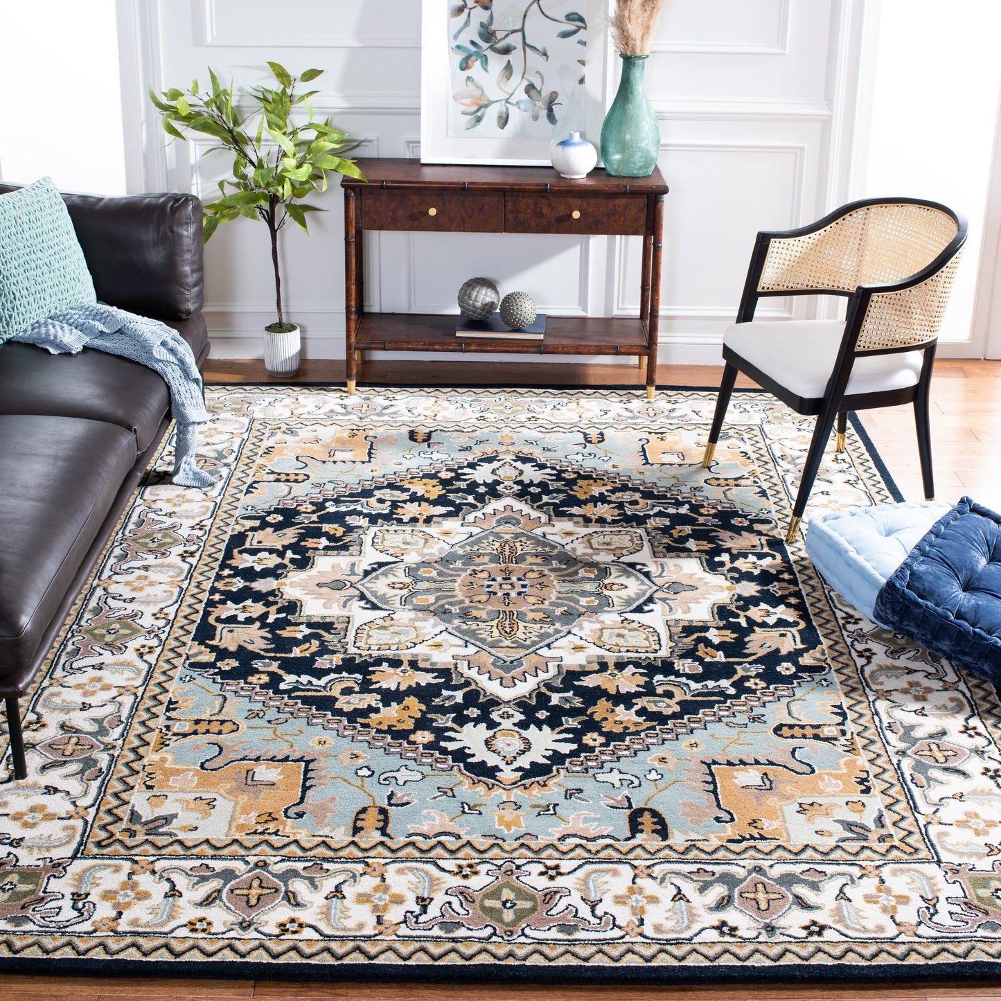 Tapis oriental traditionnel en laine SAFAVIEH fait main, héritage Carrol