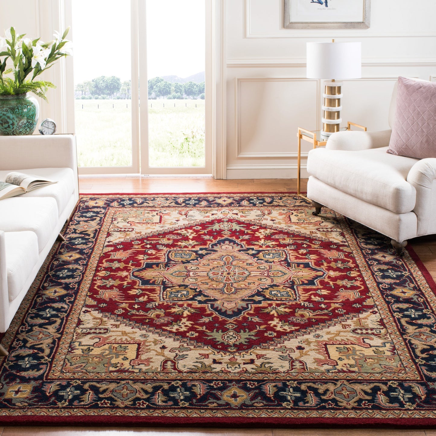 Tapis oriental traditionnel en laine SAFAVIEH fait main, héritage Carrol