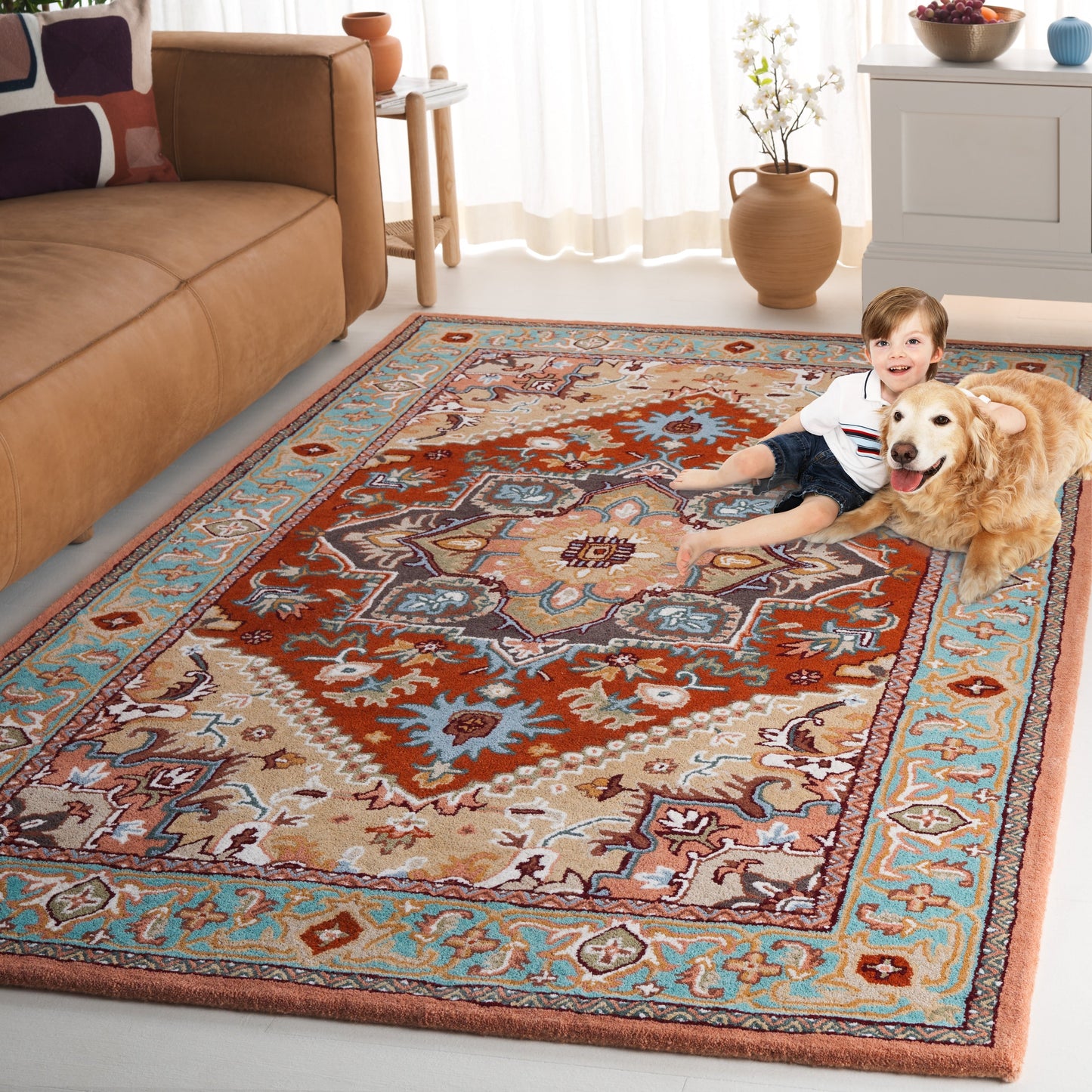 Tapis oriental traditionnel en laine SAFAVIEH fait main, héritage Carrol
