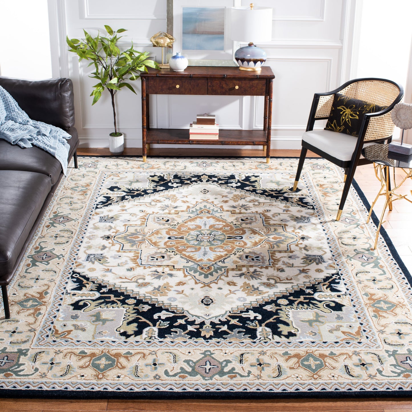 Tapis oriental traditionnel en laine SAFAVIEH fait main, héritage Carrol