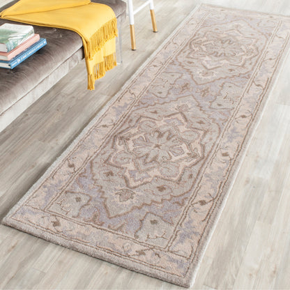 Tapis oriental traditionnel en laine SAFAVIEH fait main, style Dahlia flottant, héritage.