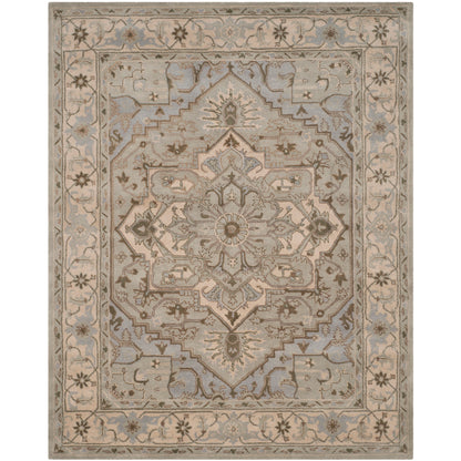 Tapis oriental traditionnel en laine SAFAVIEH fait main, style Dahlia flottant, héritage.