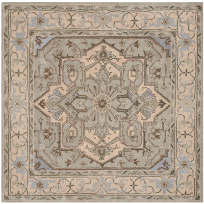 Tapis oriental traditionnel en laine SAFAVIEH fait main, style Dahlia flottant, héritage.