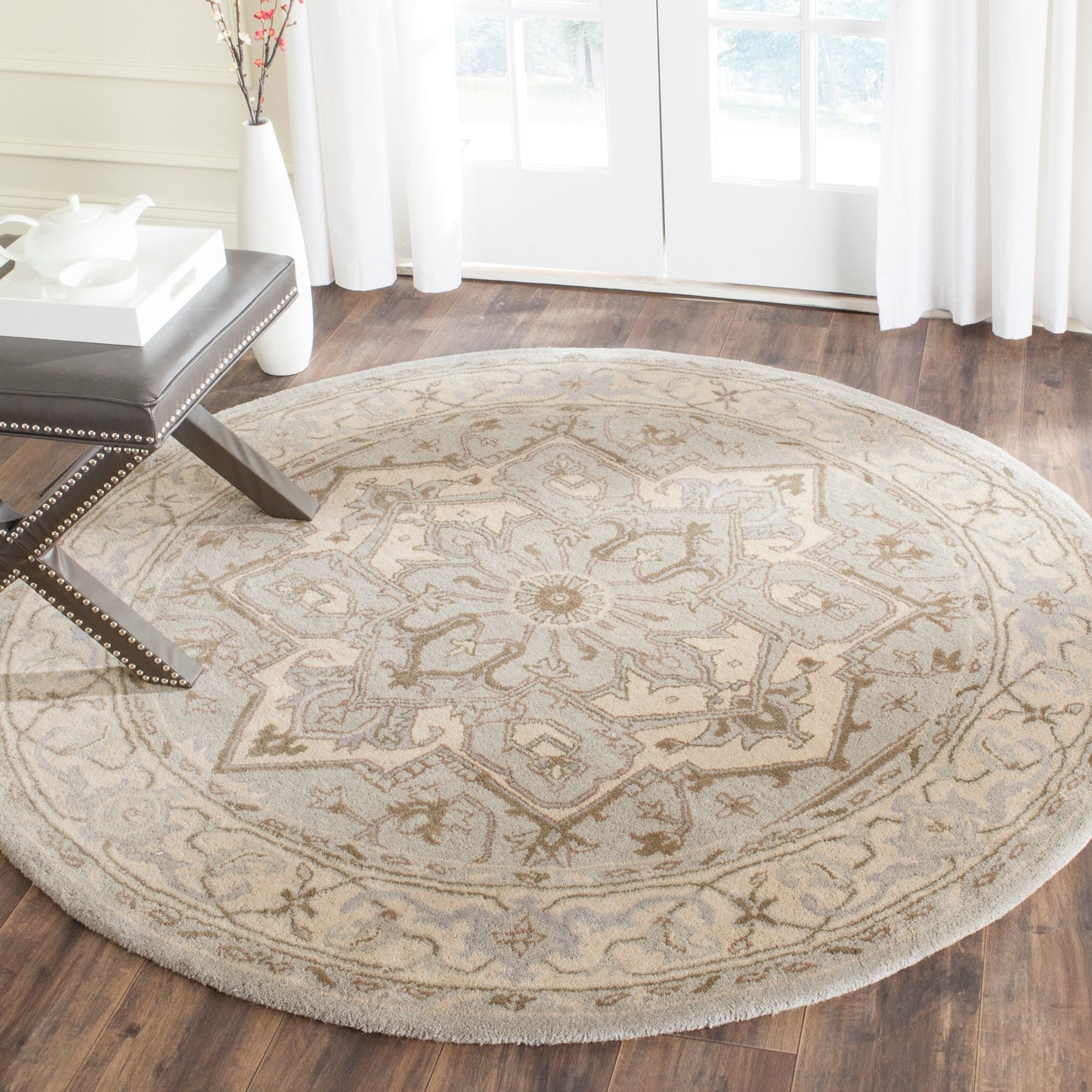 Tapis oriental traditionnel en laine SAFAVIEH fait main, style Dahlia flottant, héritage.
