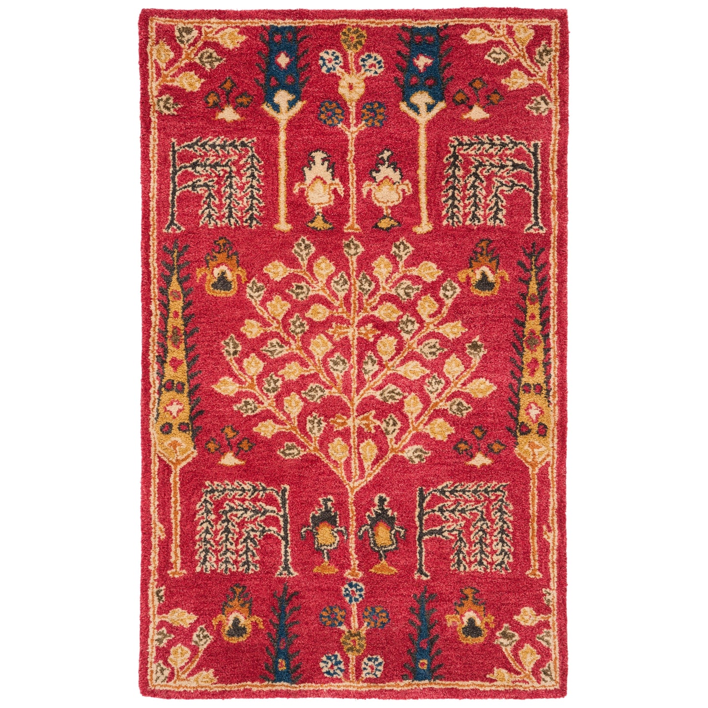 Tapis oriental traditionnel en laine fait main SAFAVIEH, motif floral Heritage Picture Block