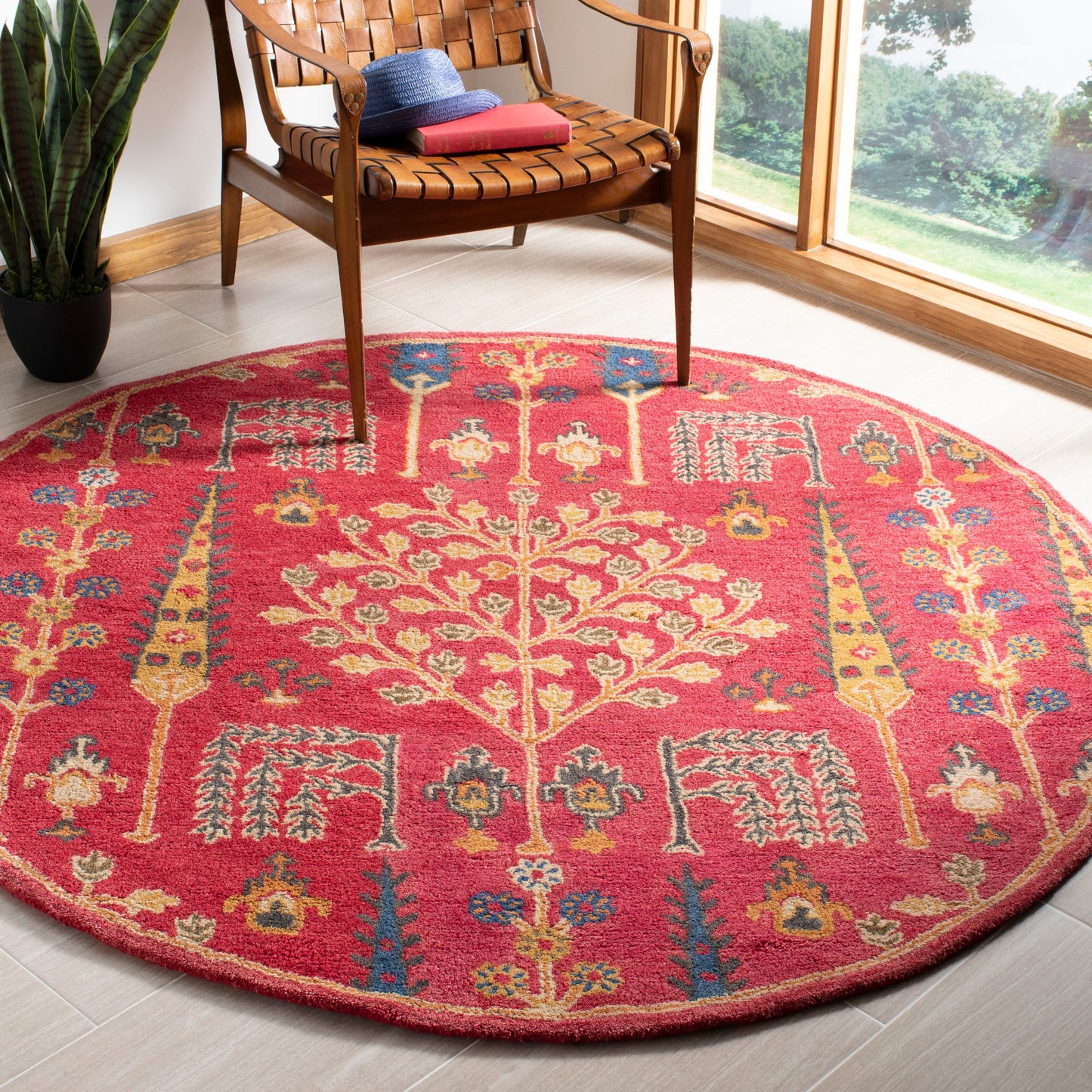 Tapis oriental traditionnel en laine fait main SAFAVIEH, motif floral Heritage Picture Block