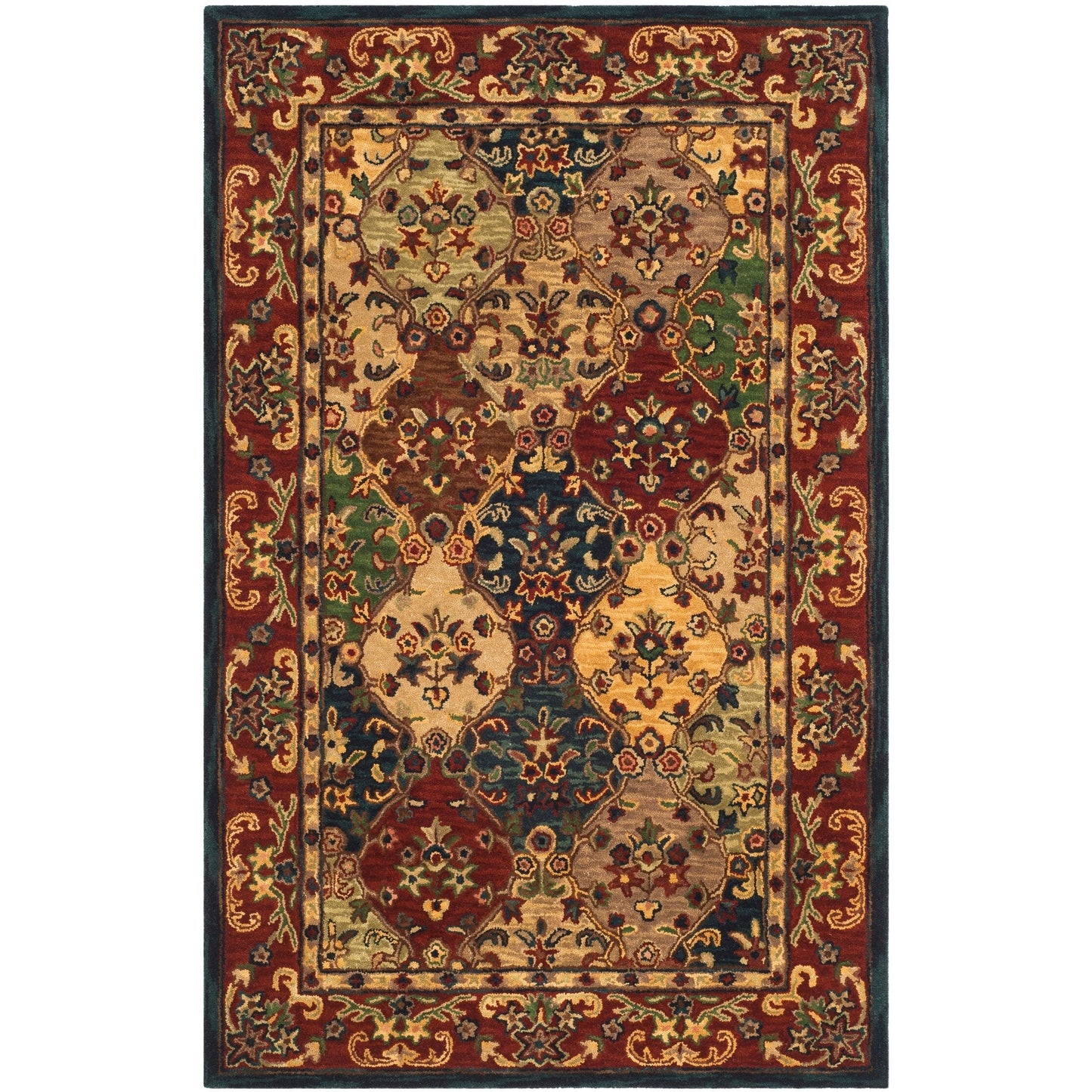 Tapis oriental traditionnel en laine reptilien fait main SAFAVIEH