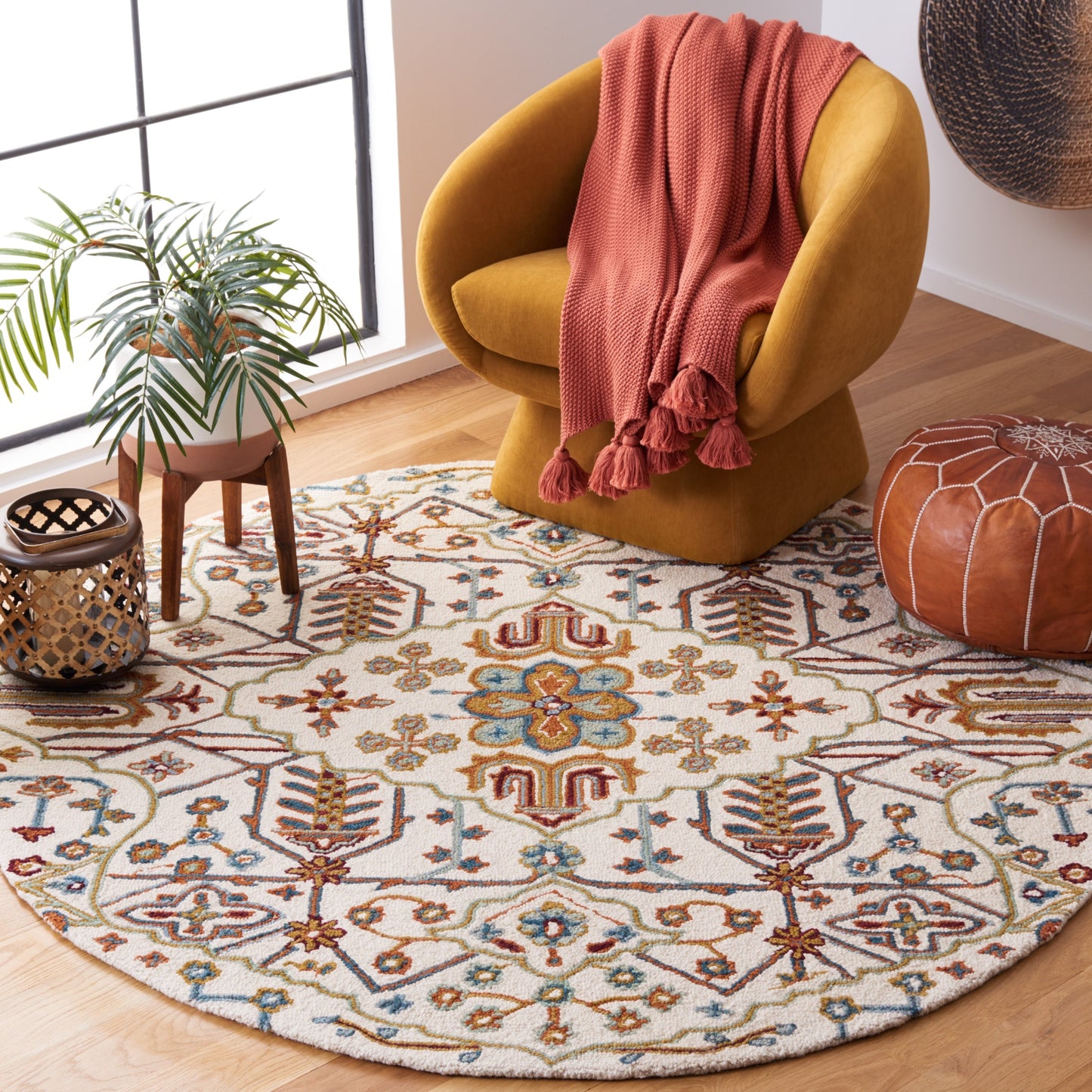 Tapis en laine floral SAFAVIEH Heritage Snjolaug fait main