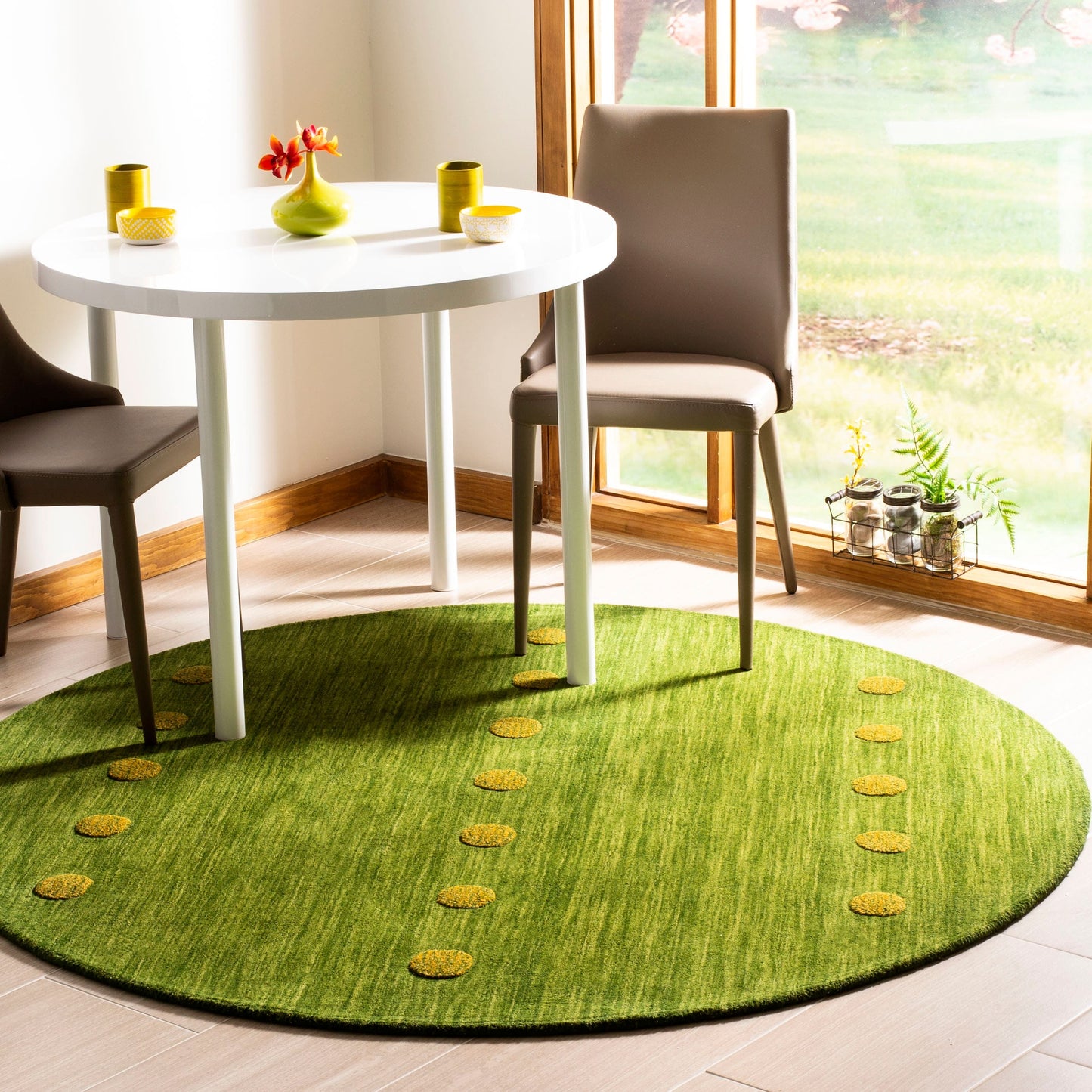 Tapis moderne en laine fait main SAFAVIEH Himalaya Poppy Glossary