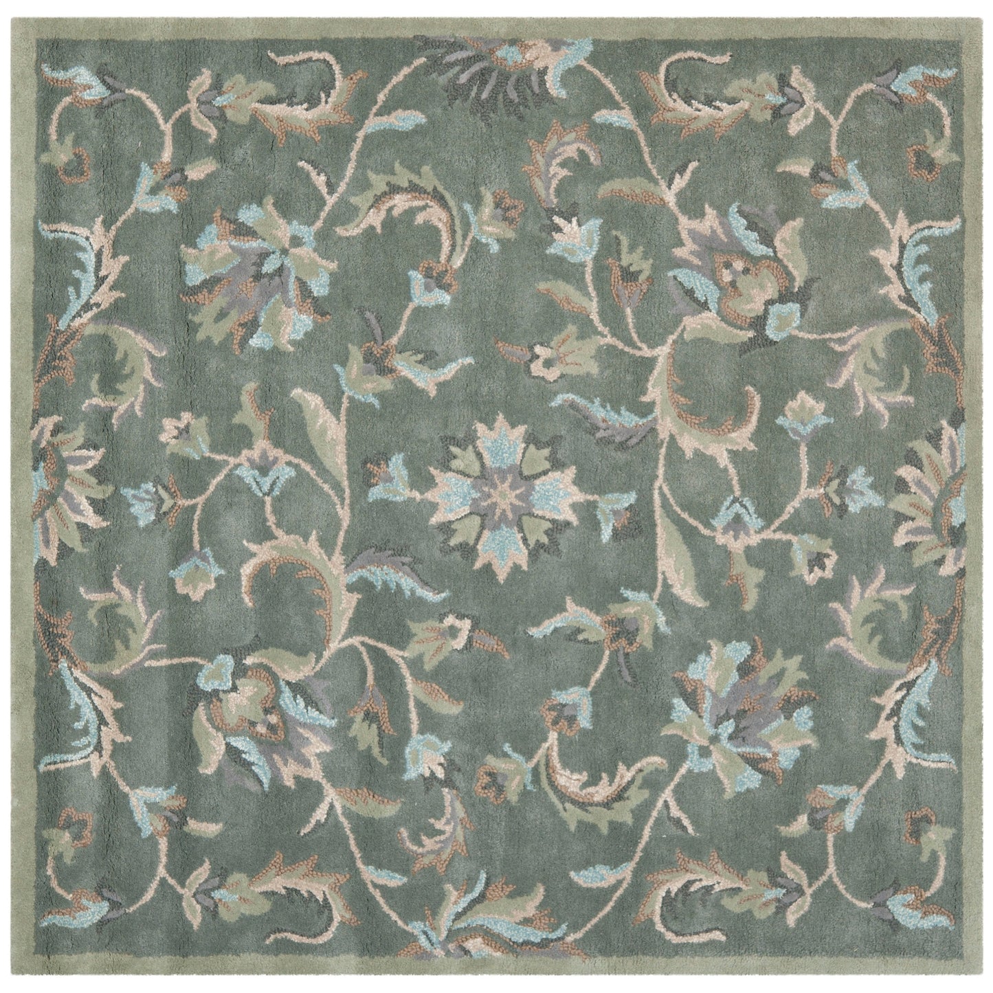 Tapis en laine floral fait main SAFAVIEH Jardin Aase Country